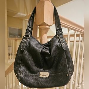 Rosetti Leather Black Hobo Bag
